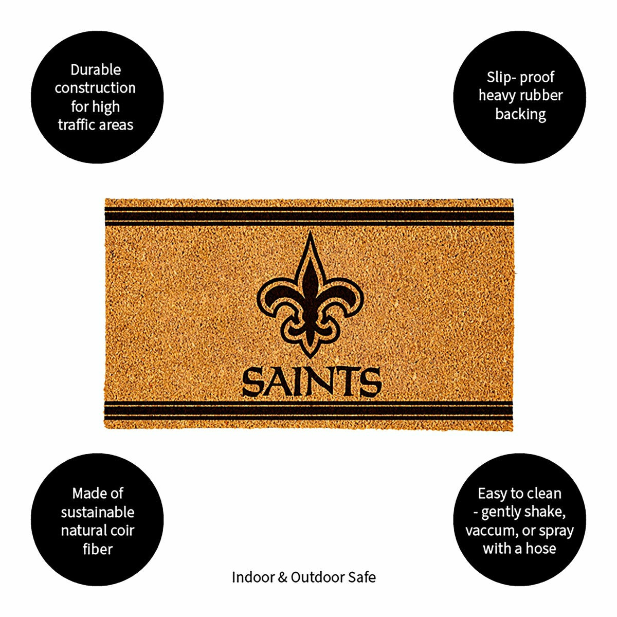 New Orleans Saints, Coir Mat 1C - NFL
