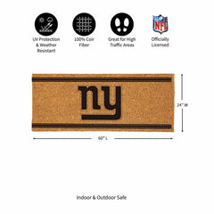 New York Giants Extra Large One Color Coir Mat, 60"x24" - NFL