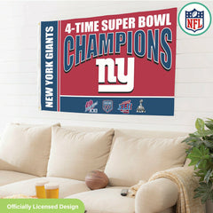 New York Giants 6X Superbowl Champions Football 3x5 Flag - NFL Home