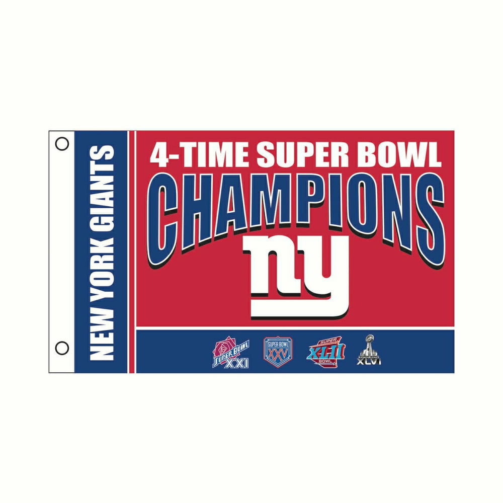 New York Giants 6X Superbowl Champions Football 3x5 Flag - NFL Home