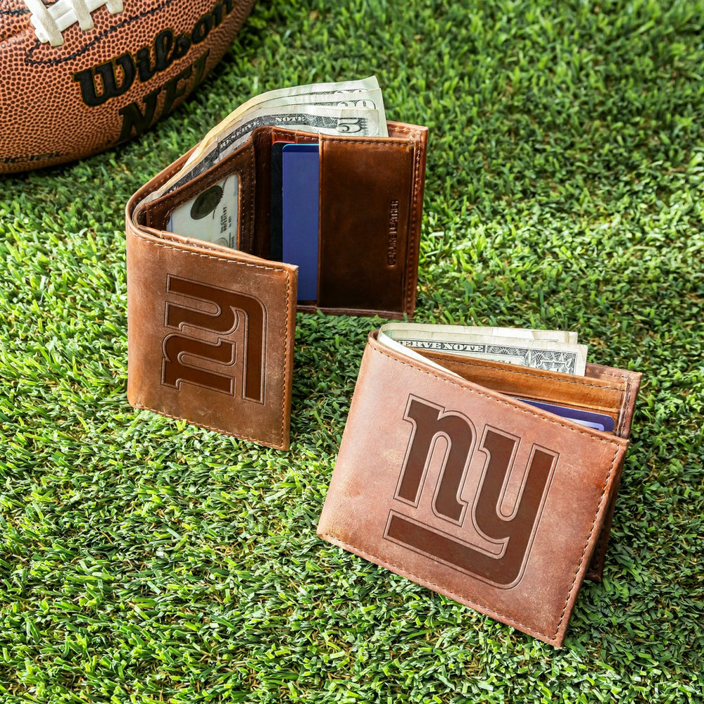 New York Giants, Bi-Fold and Tri-Fold Wallet Gift Set, Brown - NFL Home
