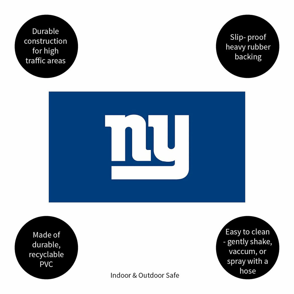 Full Color PVC Mat, 16" x 28", New York Giants - NFL