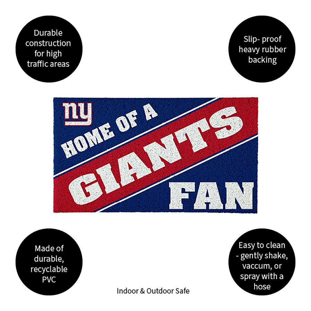 New York Giants, PVC Mat COLOR, Home of a Fan - NFL