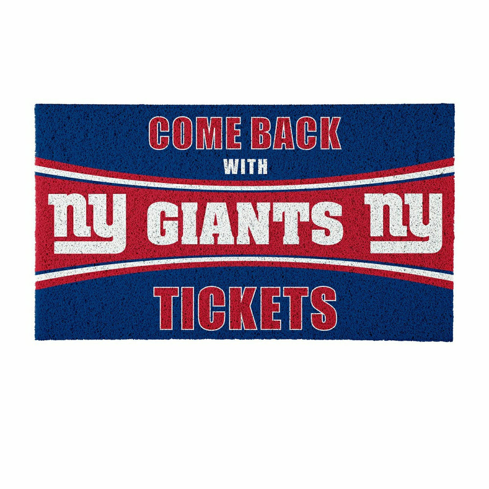 28" x 16" PVC Trapper Mat, Come Back with Tickets, New York Giants - NFL