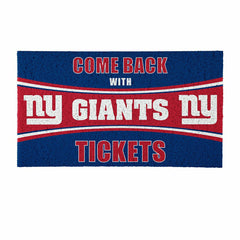 28" x 16" PVC Trapper Mat, Come Back with Tickets, New York Giants - NFL
