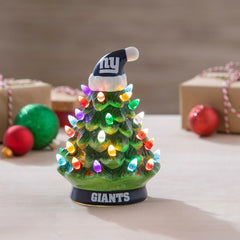 8" LED Ceramic Christmas Tree, New York Giants - NFL Home
