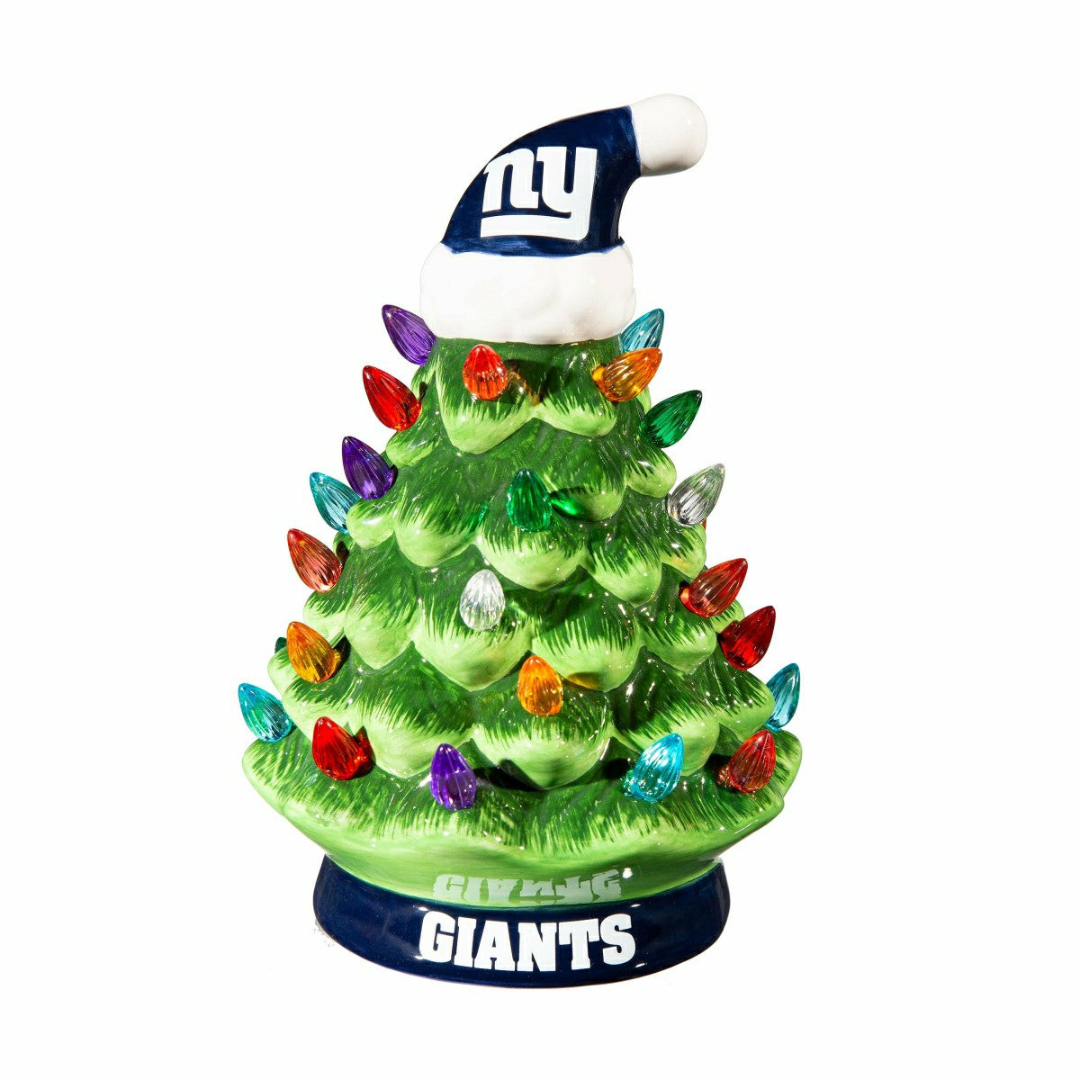 8" LED Ceramic Christmas Tree, New York Giants - NFL Home