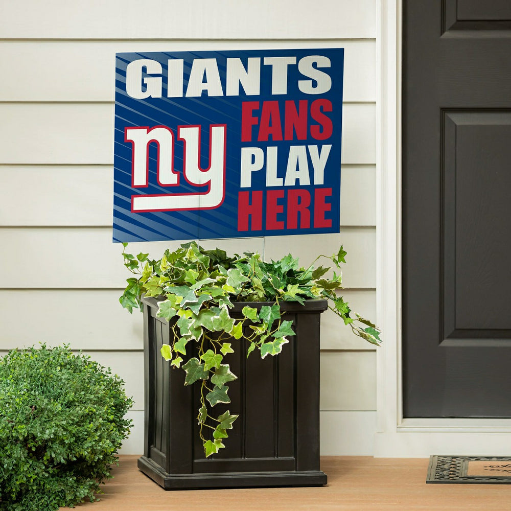 New York Giants Coroplast Yard Sign "Fans Play Here" - NFL Home