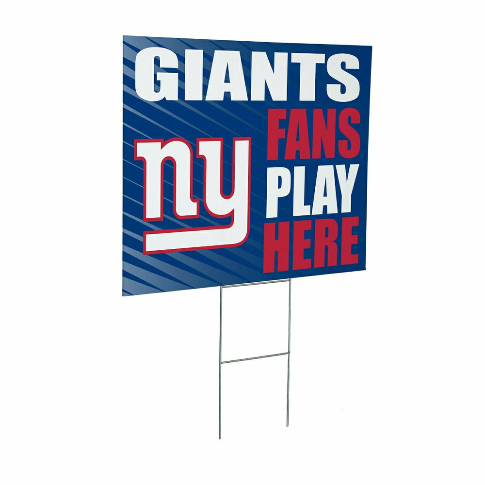 New York Giants Coroplast Yard Sign "Fans Play Here" - NFL Home