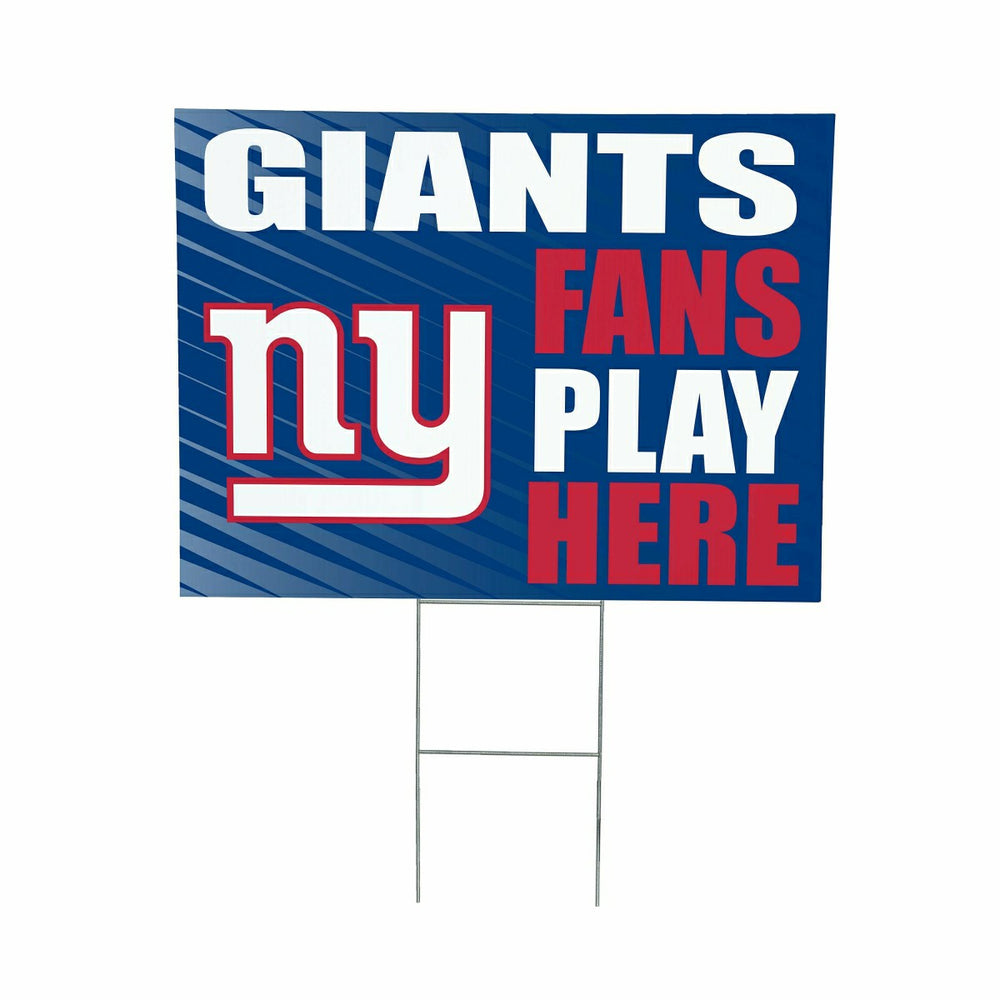 New York Giants Coroplast Yard Sign "Fans Play Here" - NFL Home