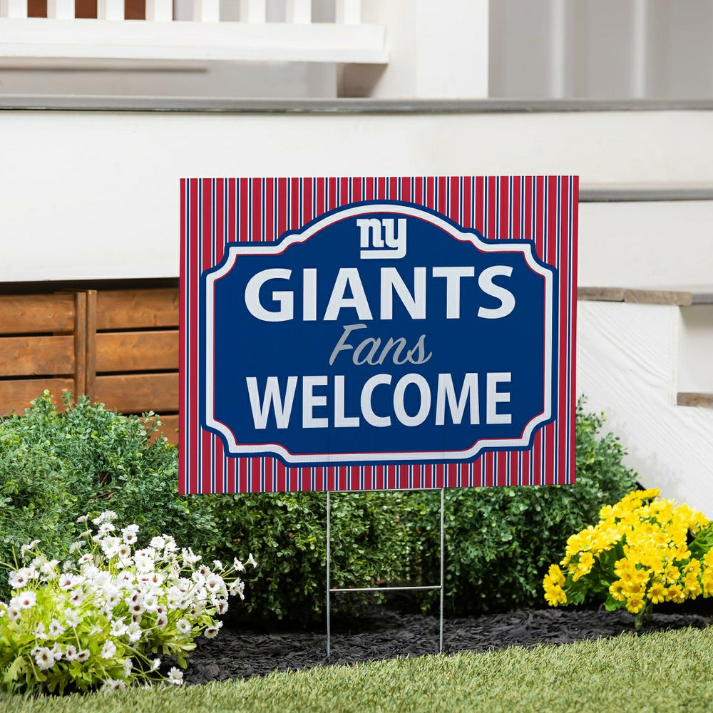 New York Giants Coroplast Yard Sign, "Fans Welcome" - NFL Home