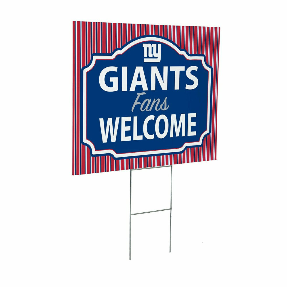 New York Giants Coroplast Yard Sign, "Fans Welcome" - NFL Home