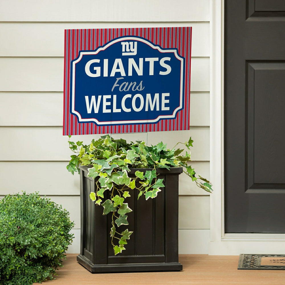 New York Giants Coroplast Yard Sign, "Fans Welcome" - NFL Home