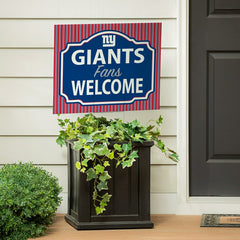 New York Giants Coroplast Yard Sign, "Fans Welcome" - NFL Home