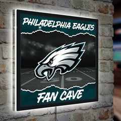 Philadelphia Eagles 23"H x 23"L LED Wall Decor, Edgelite, Square - NFL Home