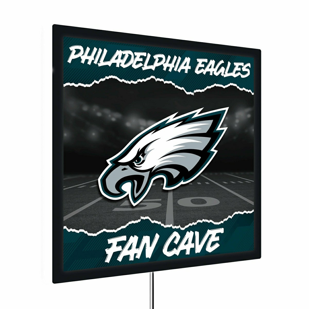Philadelphia Eagles 23"H x 23"L LED Wall Decor, Edgelite, Square - NFL Home