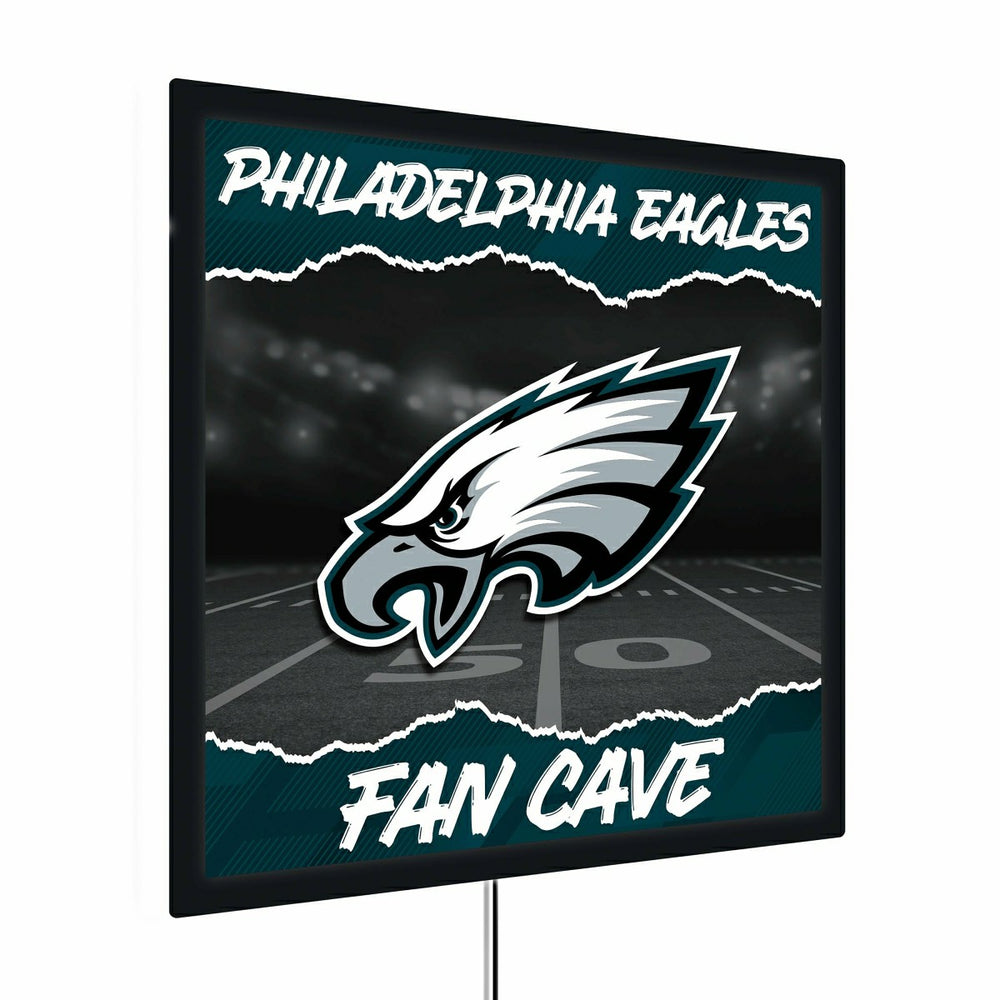 Philadelphia Eagles 23"H x 23"L LED Wall Decor, Edgelite, Square - NFL Home