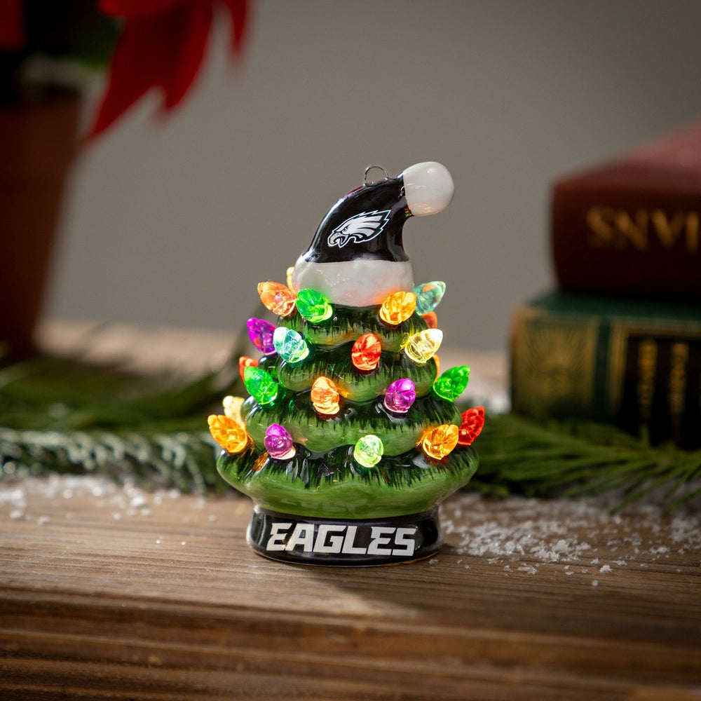 4" Mini LED Tabletop Christmas Tree, Set of 2, Philadelphia Eagles - NFL Home