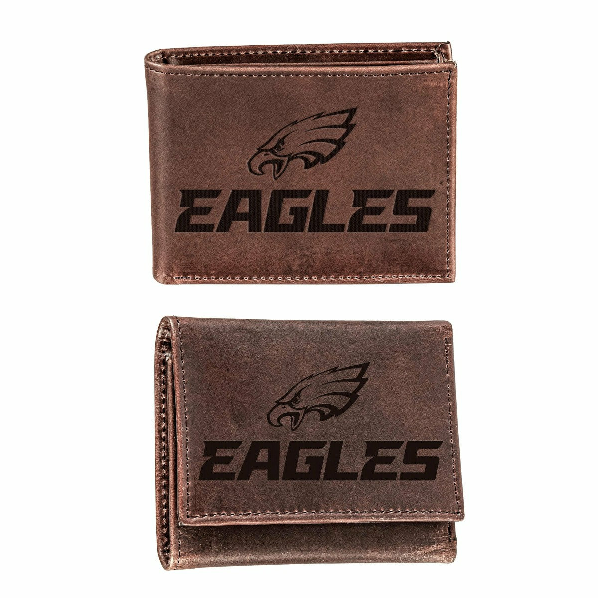 Philadelphia Eagles, Bi-Fold and Tri-Fold Wallet Gift Set, Brown - NFL Home