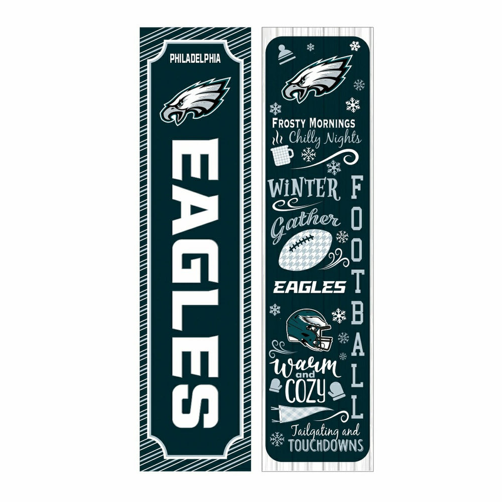 46" Double Sided Leaner, Philadelphia Eagles, Winter Seasonal - NFL Home