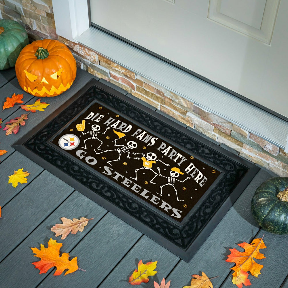 Pittsburgh Steelers Flocked Coir Halloween Sassafras Switch Mat, 22"x1 - NFL