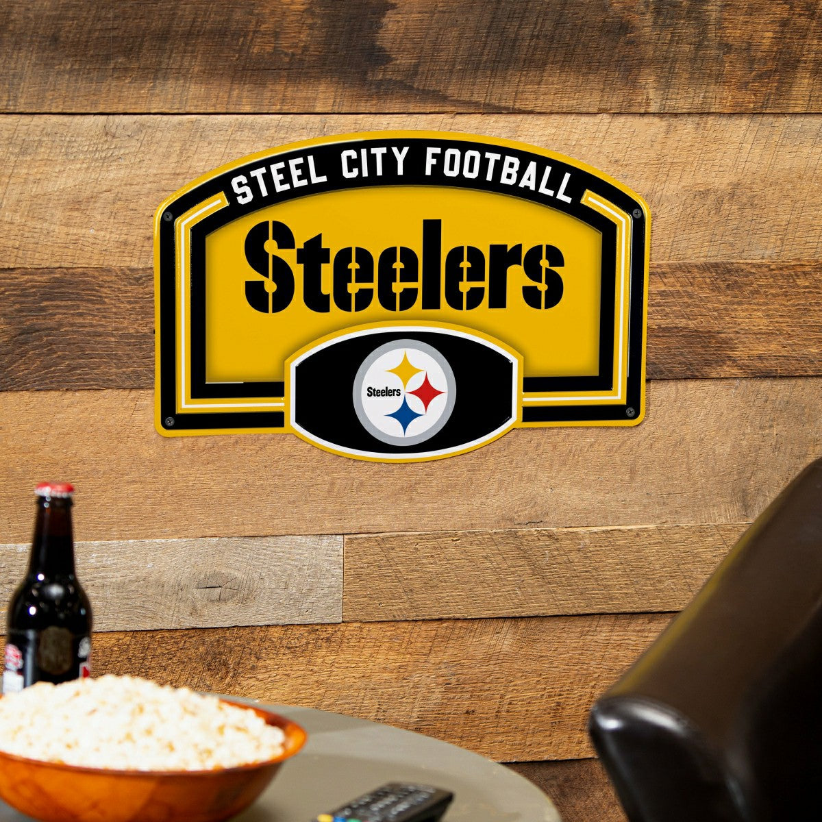 Pittsburgh Steelers USA Embossed Steel Wall Sign, 11" x 17" - NFL Home