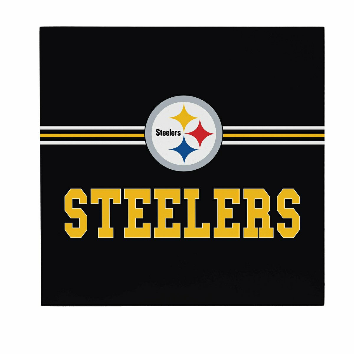 Pittsburgh Steelers Wood Wall Sign, 12x12 - NFL Home