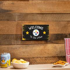 Pittsburgh Steelers Wood Wall Sign, 6x11 - NFL Home