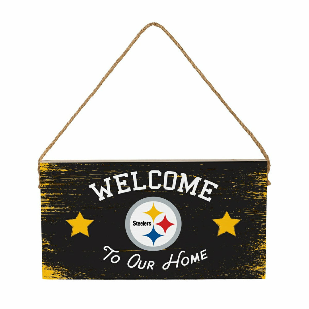 Pittsburgh Steelers Wood Wall Sign, 6x11 - NFL Home