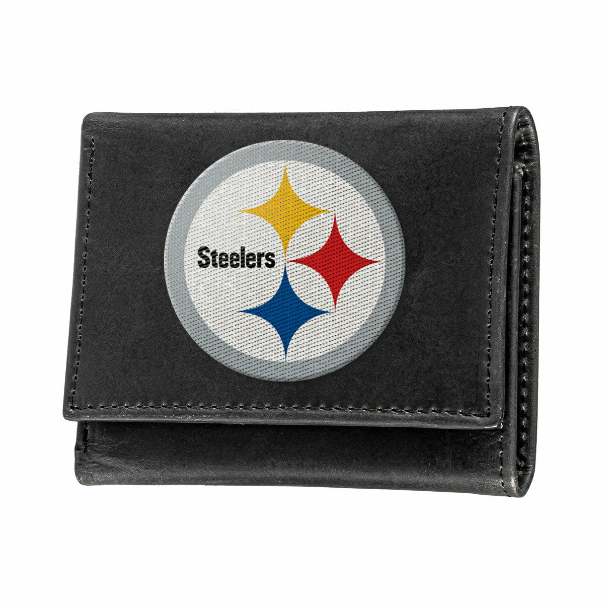 Pittsburgh Steelers Black Tri-Fold Embroidered Wallet w/ RFID Blocking - NFL Home