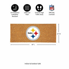 Pittsburgh Steelers Extra Large Full Color Coir Mat, 60"x24" - NFL