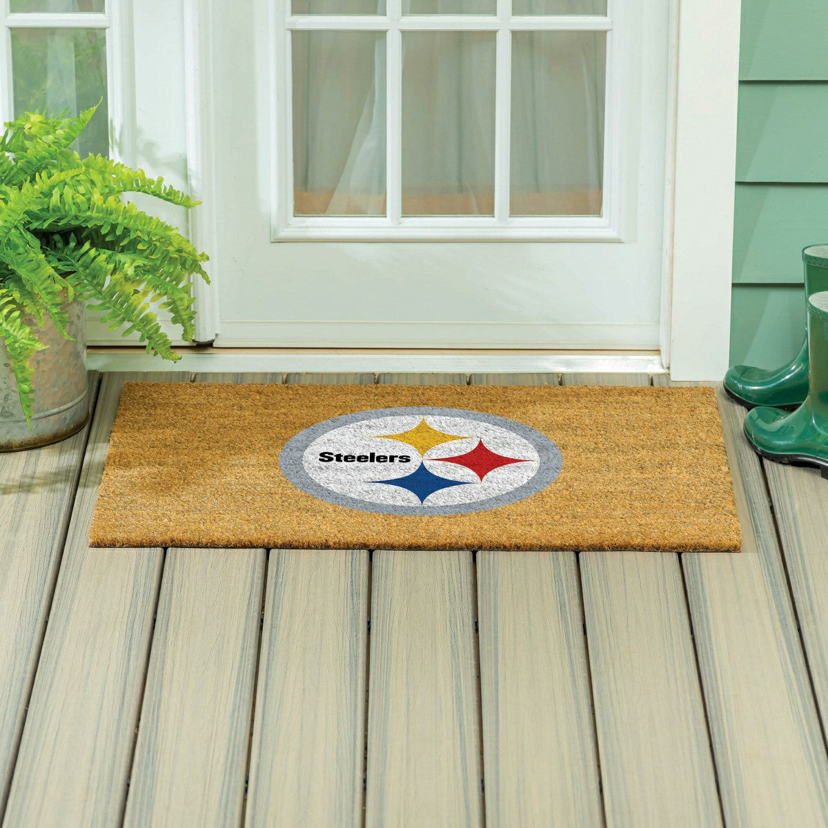 Pittsburgh Steelers Large Full Color Coir Mat, 36"x24" - NFL