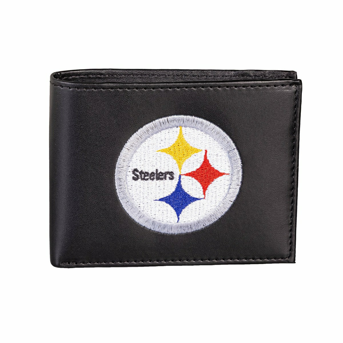 Pittsburgh Steelers Black Bi-Fold Embroidered Wallet w/ RFID Blocking - NFL Home