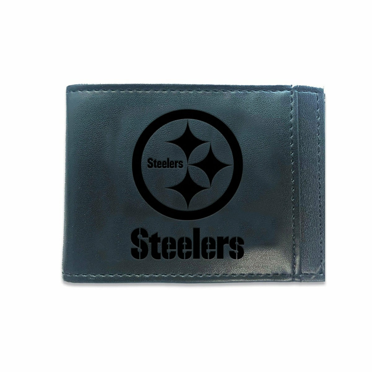Front Pocket Wallet w/ RFID Blocking, Pittsburgh Steelers, Black - NFL Home
