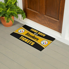 28" x 16" PVC Trapper Mat, Come Back with Tickets, Pittsburgh Steelers - NFL