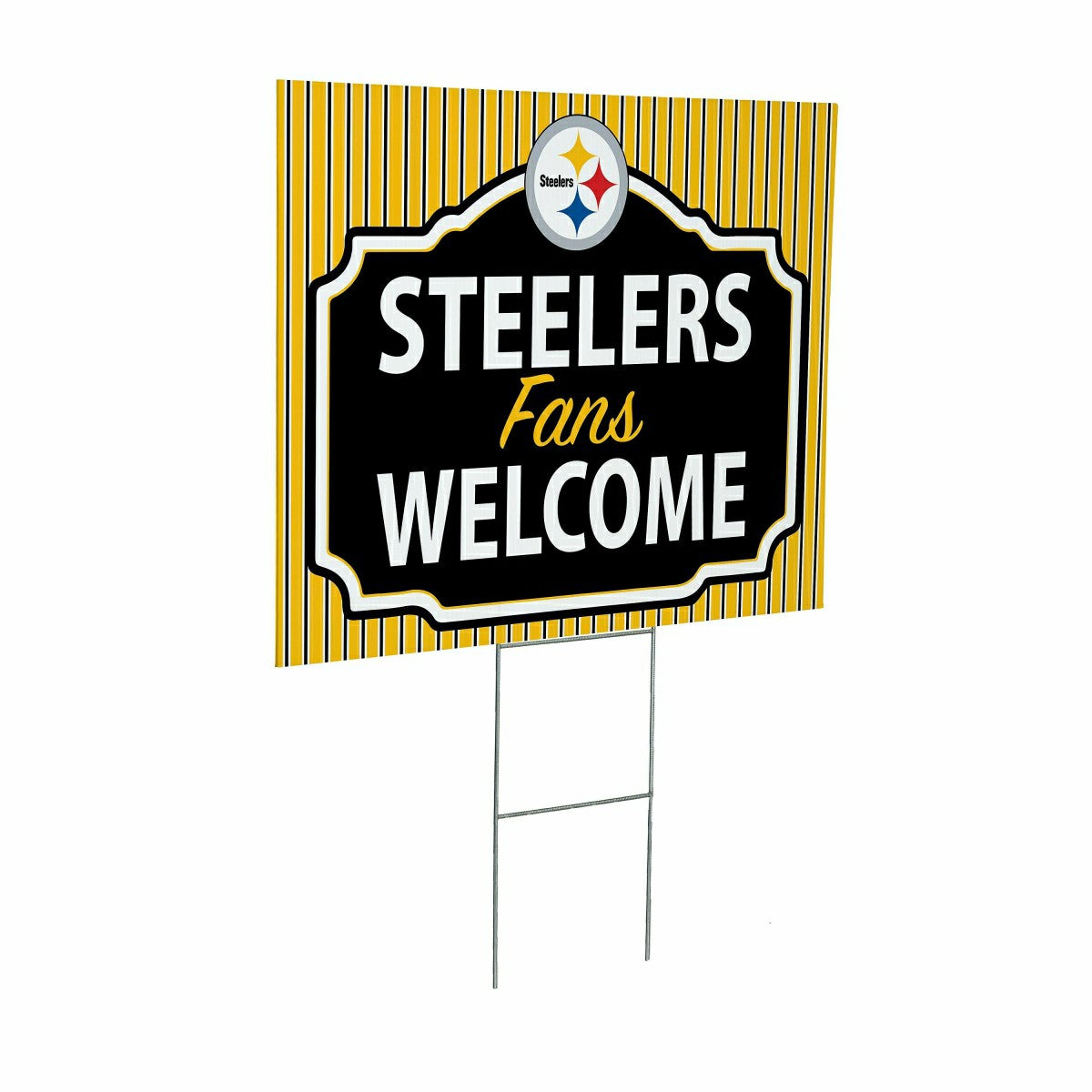 Pittsburgh Steelers Coroplast Yard Sign, "Fans Welcome" - NFL Home