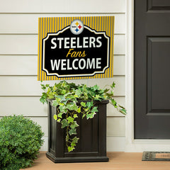 Pittsburgh Steelers Coroplast Yard Sign, "Fans Welcome" - NFL Home