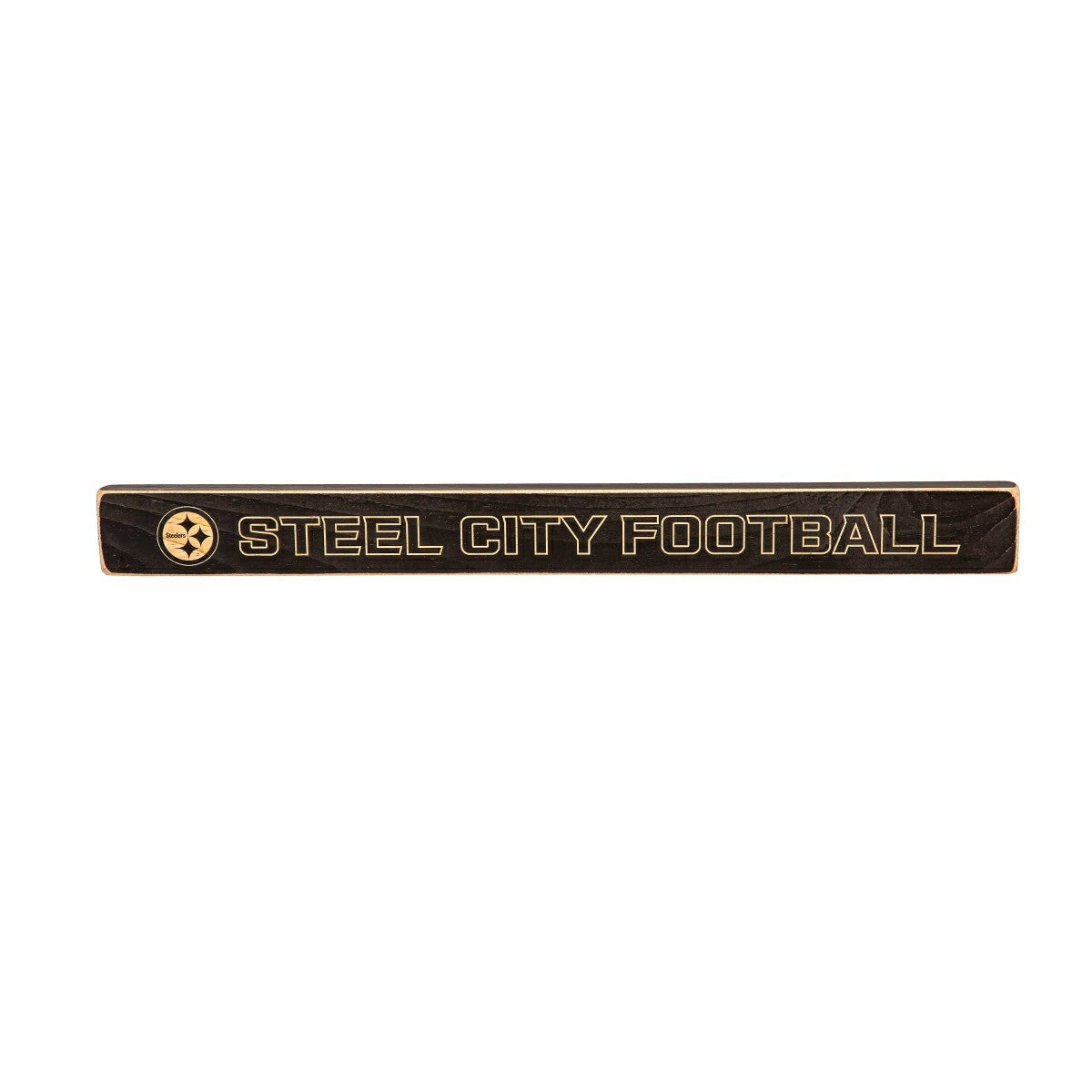 Pittsburgh Steelers Engraved Wood Sign, 1.5" x 18" - NFL Home