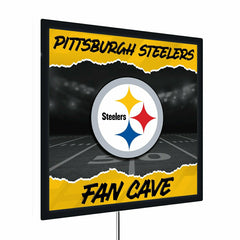 Pittsburgh Steelers 23"H x 23"L LED Wall Decor, Edgelite, Square - NFL Home