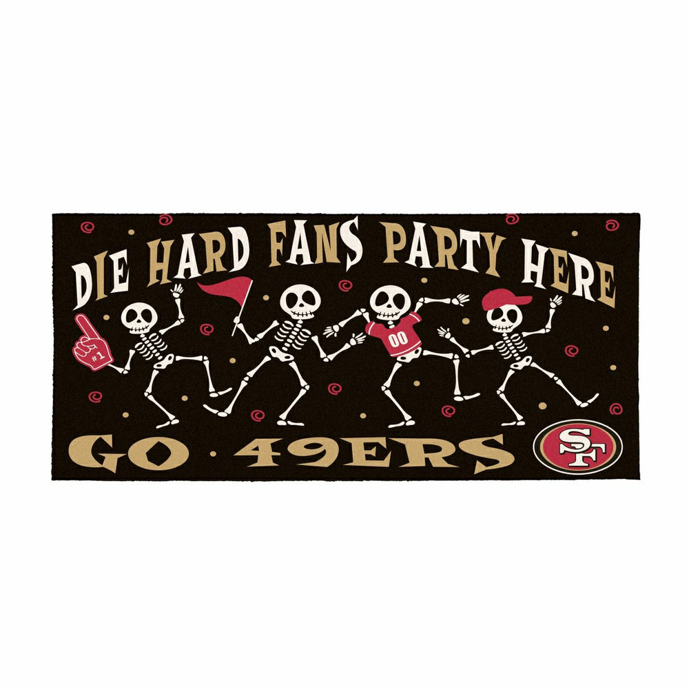 San Francisco 49ers Flocked Coir Halloween Sassafras Switch Mat, 22"x1 - NFL