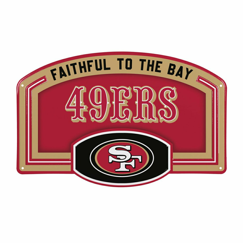San Francisco 49ers USA Embossed Steel Wall Sign, 11" x 17" - NFL Home