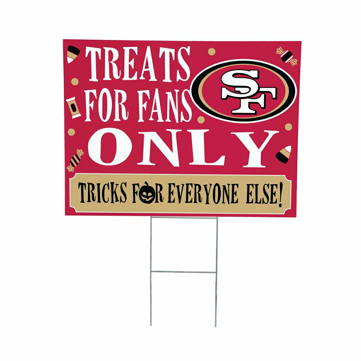 San Francisco 49ers Yard Sign, Halloween Treats for Fans - NFL Home