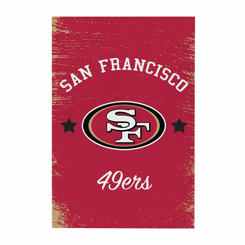 San Francisco 49ers Wood Wall Sign, 16x24 - NFL Home