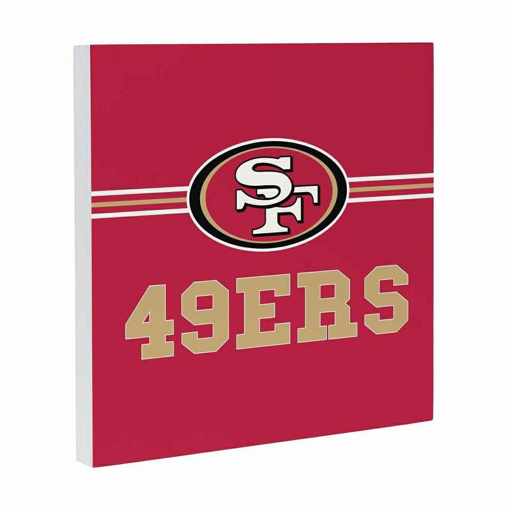 San Francisco 49ers Wood Wall Sign, 12x12 - NFL Home