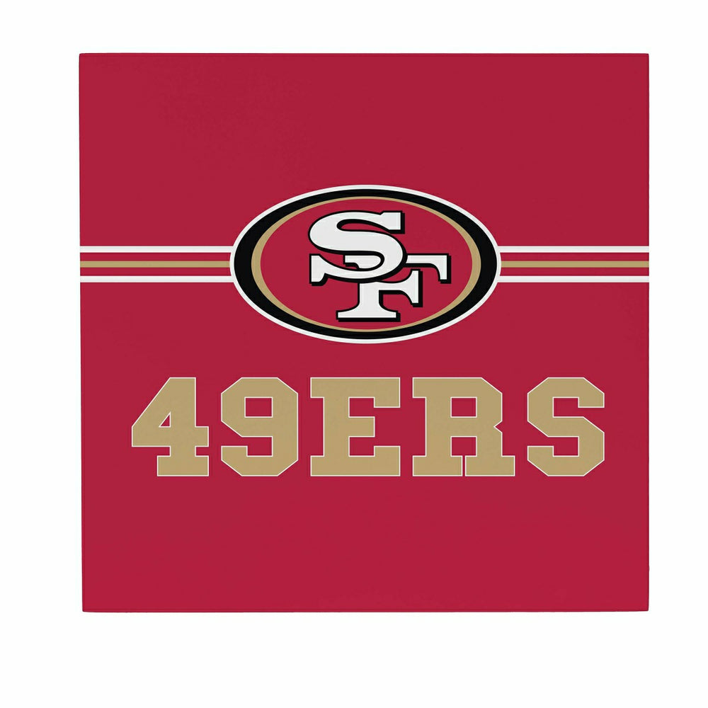 San Francisco 49ers Wood Wall Sign, 12x12 - NFL Home