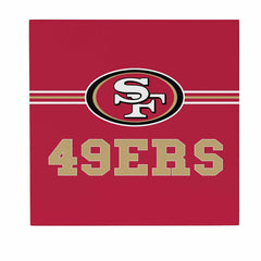 San Francisco 49ers Wood Wall Sign, 12x12 - NFL Home