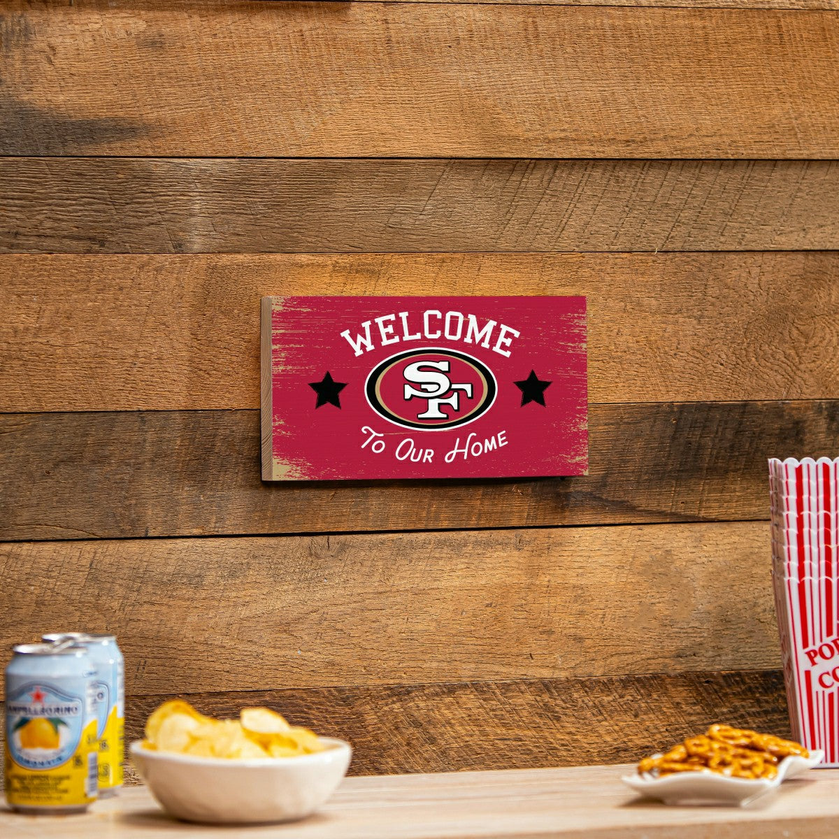 San Francisco 49ers Wood Wall Sign, 6x11 - NFL Home