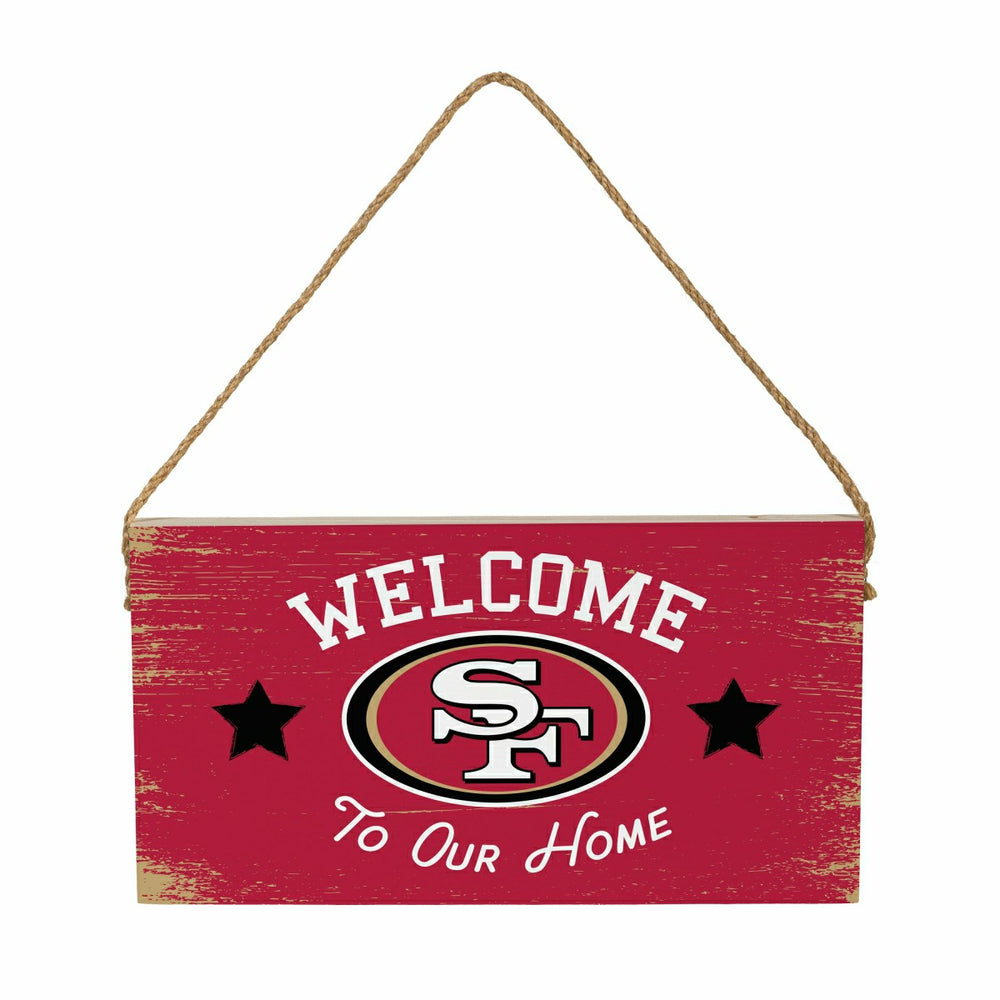 San Francisco 49ers Wood Wall Sign, 6x11 - NFL Home