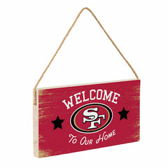 San Francisco 49ers Wood Wall Sign, 6x11 - NFL Home