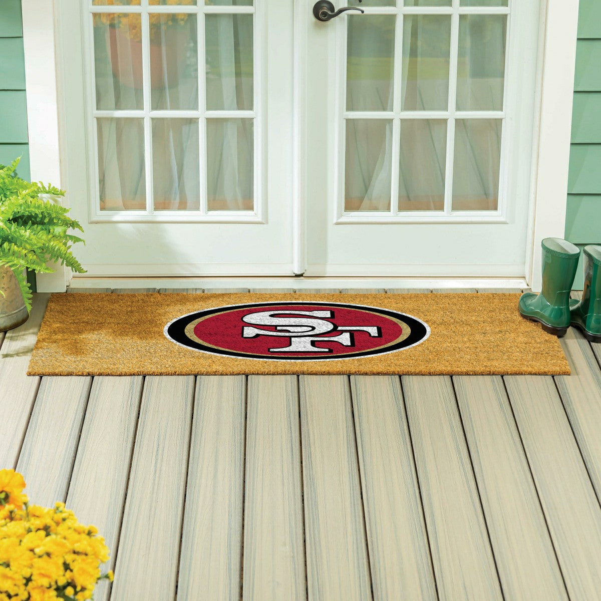 San Francisco 49ers Extra Large Full Color Coir Mat, 60"x24" - NFL